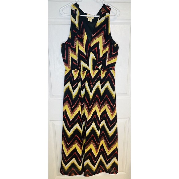 The Magic Of Stevie And Lindsay Women's Maxi Dress Size XL Black Red Yellow - Picture 1 of 6